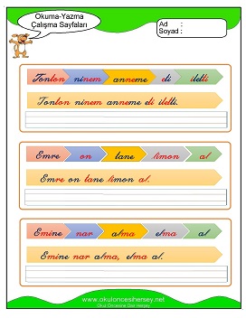 m sesi Grubu Çalışma Sayfaları